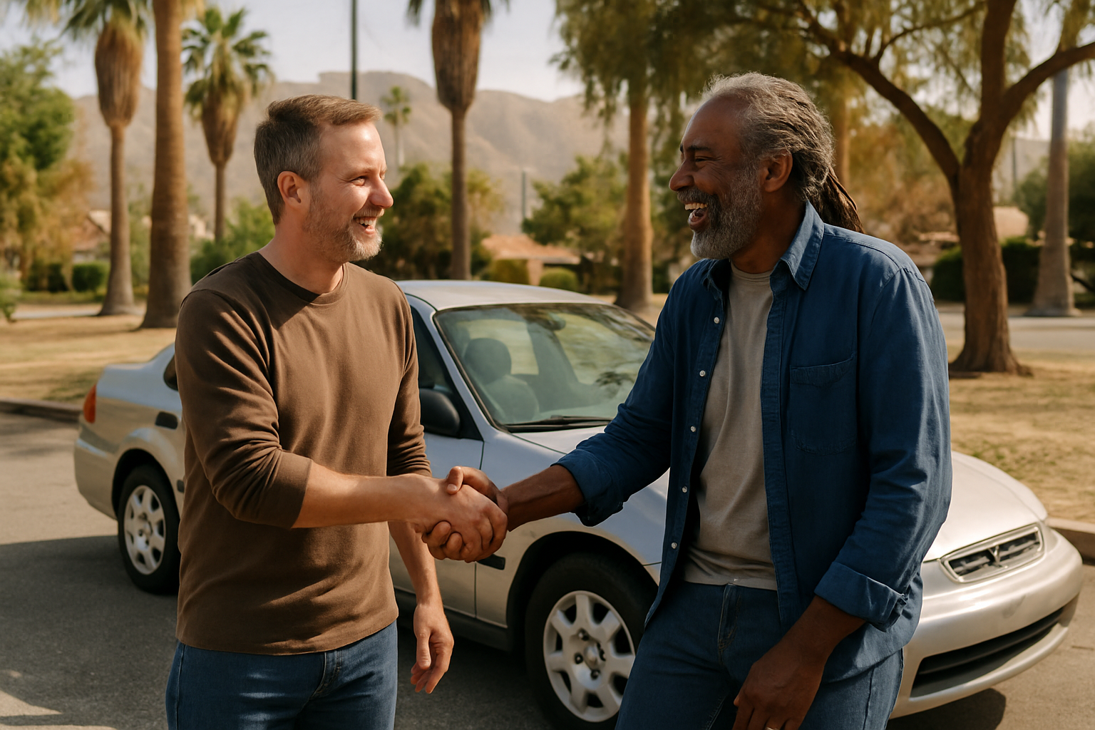 Vehicle donation moment in Riverside